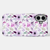 Elegant Pink and Purple Flower Pattern Case-Mate iPhoneケース (裏面 (横))