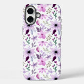 Elegant Pink and Purple Flower Pattern Case-Mate iPhoneケース (裏面)
