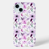 Elegant Pink and Purple Flower Pattern Case-Mate iPhoneケース (裏面)