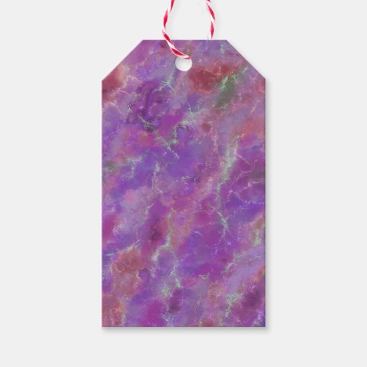 Elegant Pink And Purple Marble ギフトタグ (正面)