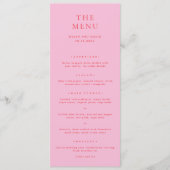 Elegant Pink and Red Classic Wedding メニュー (正面)