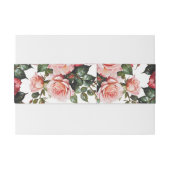Elegant pink and red roses floral wedding 招待状ベリーバンド (裏面例)