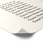 Elegant pink and red roses wedding seating chart ポスター (角)