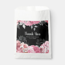 Elegant Pink and Silver Flowers Sweet Sixteen フェイバーバッグ