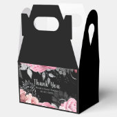 Elegant Pink and Silver Flowers Sweet Sixteen フェイバーボックス (オープン)