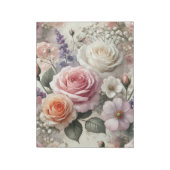 Elegant Pink and White Roses Notepad ノートパッド (回転)