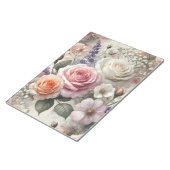 Elegant Pink and White Roses Notepad ノートパッド (アングル)