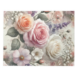 Elegant Pink and White Roses Notepad ノートパッド