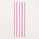 Elegant Pink and White Striped Yoga Mat Design ヨガマット (正面)