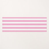 Elegant Pink and White Striped Yoga Mat Design ヨガマット (正面(横))