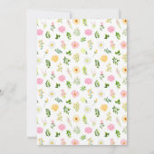 Elegant Pink and Yellow Floral Wedding 招待状 (裏面)