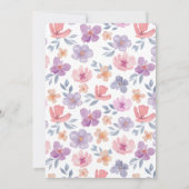Elegant Pink Baby In Bloom Floral  招待状 (裏面)