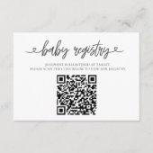 Elegant Pink  Baby Registry QR Code Insert Card エンクロージャーカード (正面)