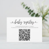 Elegant Pink  Baby Registry QR Code Insert Card エンクロージャーカード (スタンド正面)