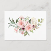 Elegant Pink  Baby Registry QR Code Insert Card エンクロージャーカード (裏面)