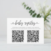 Elegant Pink  Baby Registry QR Code Insert Card エンクロージャーカード (スタンド正面)