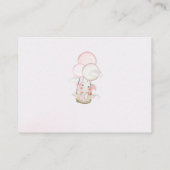 Elegant Pink Baby Shower Diaper Raffle Card – Girl エンクロージャーカード (裏面)