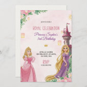 Elegant Pink birthday invitation  招待状 (正面/裏面)