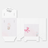 Elegant Pink & Blue Baby Shower Favor Box with Bow フェイバーボックス (見開き)