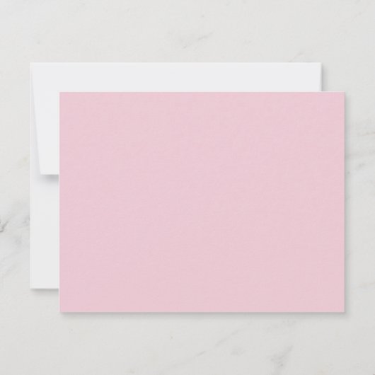 Elegant Pink Border Monogram Stationery Note Card 招待状 (裏面)