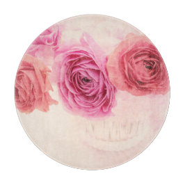 Elegant pink bouquets カッティングボード