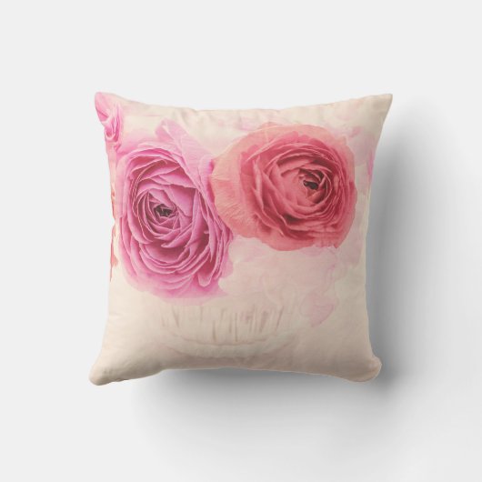 Elegant pink bouquets クッション (裏面)