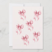 Elegant Pink Bow 11th Birthday Invitation 招待状 (裏面)