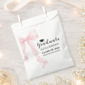 Elegant Pink Bow 2026 Graduation Graduate フェイバーバッグ (クリップ留めされた状態)