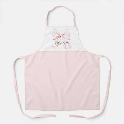 Elegant Pink Bow Apron エプロン (正面)