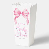 Elegant Pink Bow Baby Shower  フェイバーボックス (裏面)