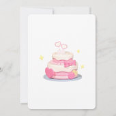 Elegant Pink Bow & Balloons Happy Birthday Card 招待状 (裏面)