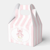 Elegant Pink Bow Baptism フェイバーボックス (裏面サイド)