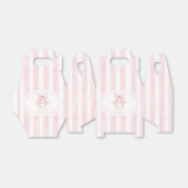 Elegant Pink Bow Baptism フェイバーボックス (折り畳みなし)