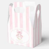 Elegant Pink Bow Baptism フェイバーボックス (オープン)