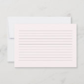 Elegant Pink Bow Bridal Shower Recipe Card (裏面)