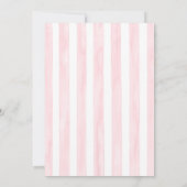 Elegant Pink Bow & Cross Girl Baptism Invitation 招待状 (裏面)