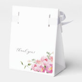  Elegant Pink Bow Floral Baby Shower フェイバーボックス (裏面サイド)
