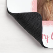 Elegant Pink Bow Merry Christmas Custom Mousepad マウスパッド (コーナー)