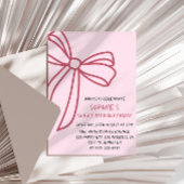 Elegant Pink Bow Sweet 16 Birthday 招待状