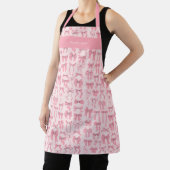 Elegant Pink Bows and Coquette Chic Trendy Apron エプロン (インサイチュ)
