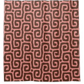 Elegant pink &brown Abstract pattern シャワーカーテン (正面)