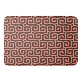 Elegant pink &brown Abstract pattern バスマット