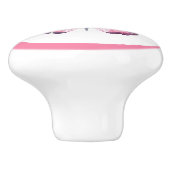 Elegant Pink Butterfly Pretty Girl's Drawer Knob セラミックノブ (側面)