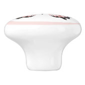 Elegant Pink Butterfly Pretty Girl's Drawer Knob セラミックノブ (側面)