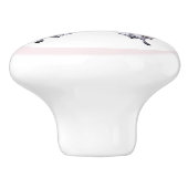 Elegant Pink Butterfly Pretty Girl's Drawer Knob セラミックノブ (側面)