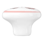 Elegant Pink Butterfly Pretty Girl's Drawer Knob セラミックノブ (側面)