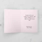 Elegant Pink Carnation 3D Script Mother's Day Card カード (内部)