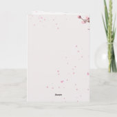 	Elegant Pink Cherry Blossom Floral Happy Birthday カード (裏面)
