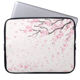 Elegant Pink Cherry Blossom Floral Laptop Sleeve ラップトップスリーブ