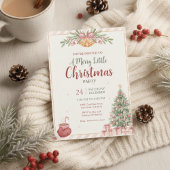 Elegant Pink Christmas Bells Invitation 招待状